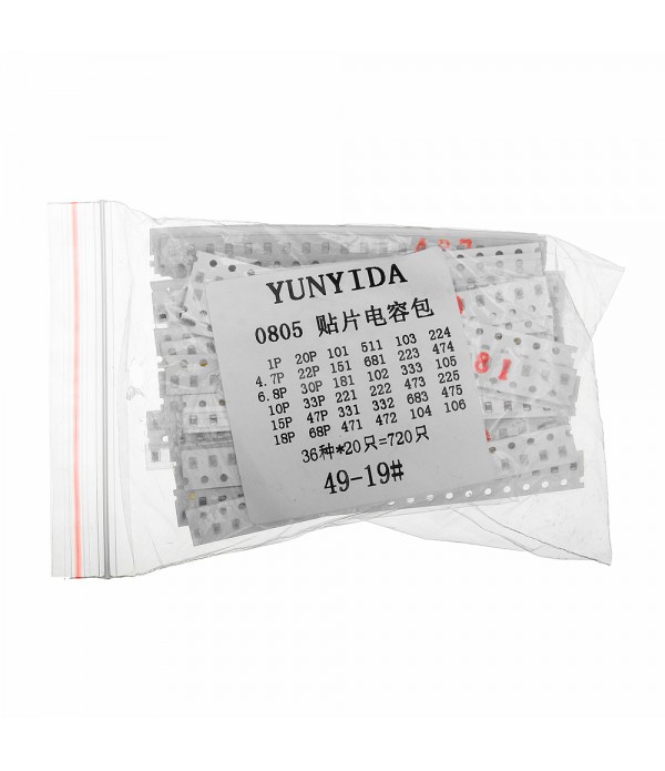 720Pcs 0805 SMD Ceramic Capacitor Assorted Kit