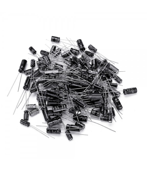 200Pcs 15 Value Electrolytic Capacitor Assortment Kit