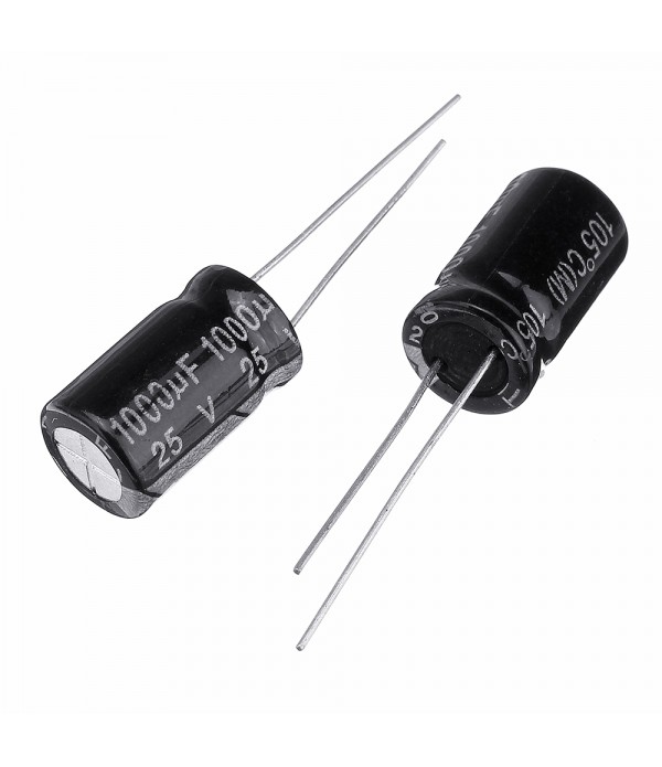 20Pcs High Frequency Low Impedance 25V 1000uF 10*13MM Aluminum Electrolytic Capacitor