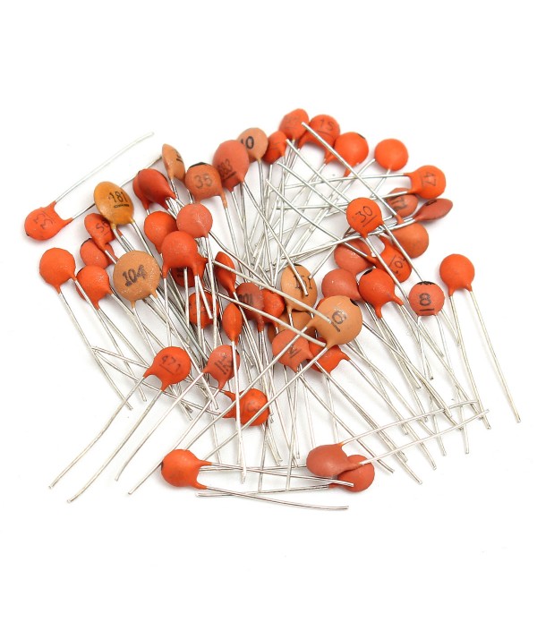 3000Pcs 50 Value 50V Ceramic Capacitor Assorted Assortment Kit