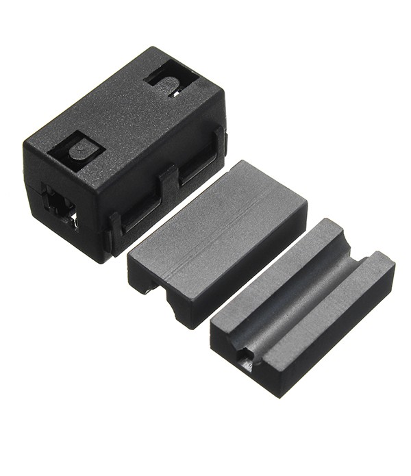 Black Cable Wire Snap Clamp Clip RFI EMI EMC Noise Filters Ferrite Core Case 6.5mm