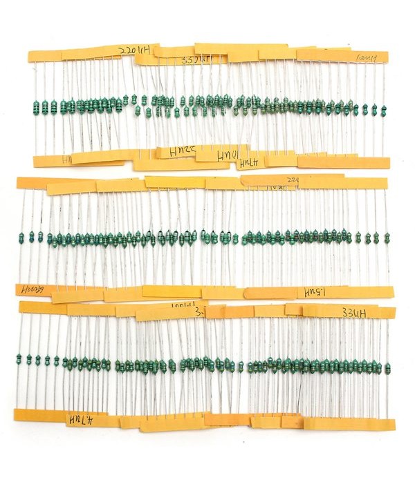 230Pcs 23-Value 0703 DIP Color Wheel Inductor Loop Inductance Kit 1/4W 0.1uH-1mH