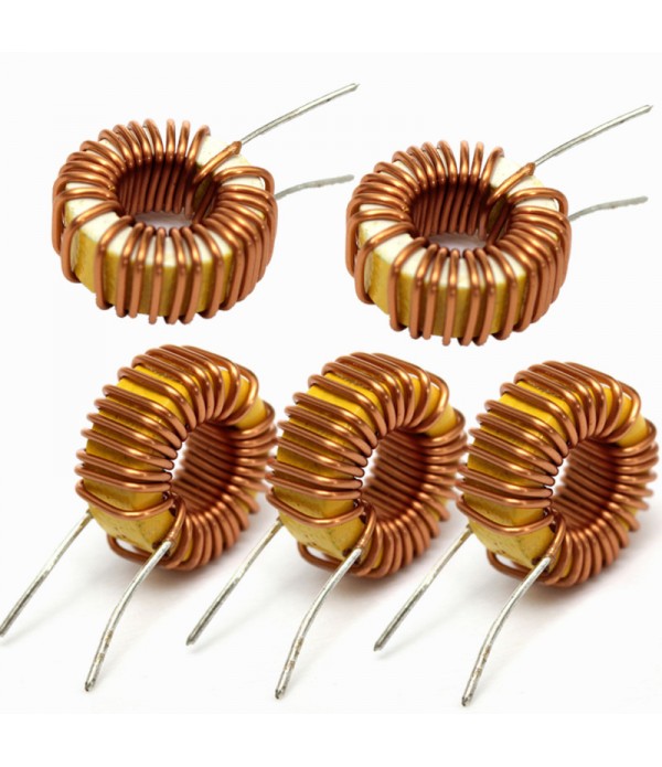 5Pcs 33UH 3A Toroidal Wound Inductor Nude Inductance Magnetic Inductance