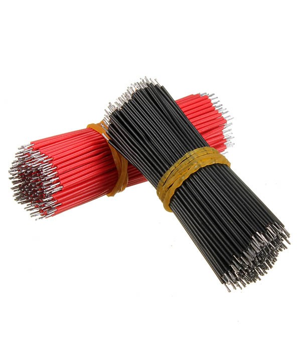 400Pcs 6cm Breadboard Jumper Cable Electronic Wires Black Red Colour