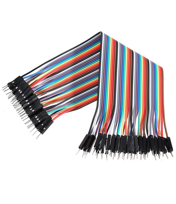 40pcs 20cm Male to Male Color Breadboard Cable Jump Wire Jumper