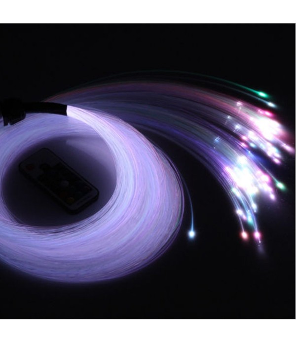 DIY DC12V 6W RGB LED Fiber Optic Star Ceiling Kit Light 100pcs 0.75m 2m Car Use