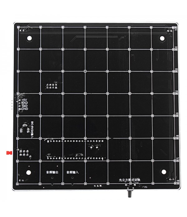 DIY WIFI APP 8x8x8 3D Light Cube Kit Red Blue Green LED MP3 Music Spectrum Electronic Kit No Housing