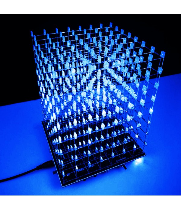 DIY WIFI APP 8x8x8 3D Light Cube Kit Blu...