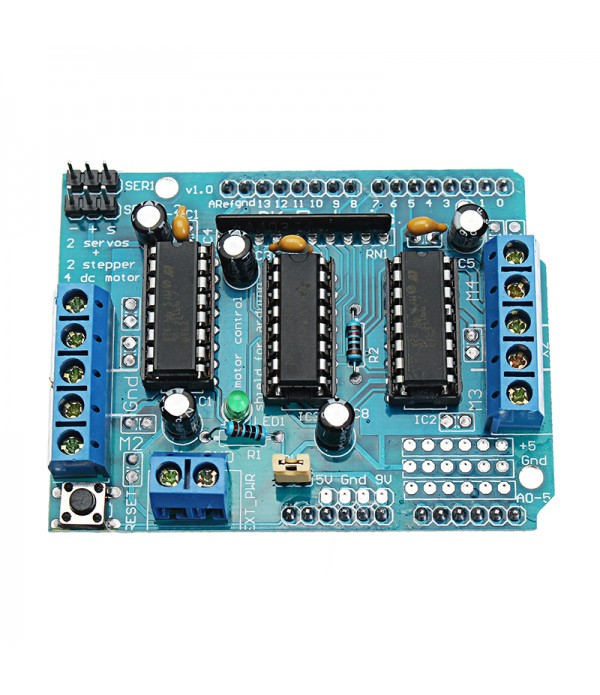 MEGA2560 R3 Microcontroller With Prototype Board + L293D Motor Drive Shield