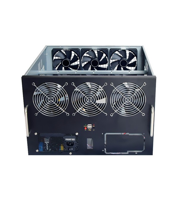 6 GPU Mining Frame Rig Case For ETH DIY Mining Crypto Currency Rigs Miner With 6Pcs Fans