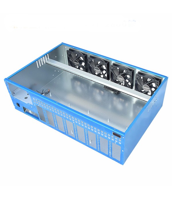 8 GPU DIY Mining Frame Miner Rig Case with 4pcs fans For Onda B250 BTC D8P-D3