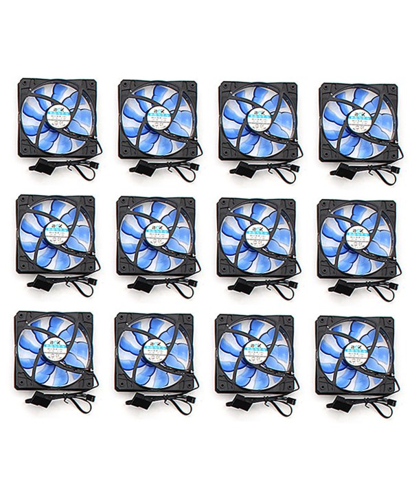 19GPU Mining Frame Case Mining Case Miner Mining Supply Case with 12Pcs LED Fan