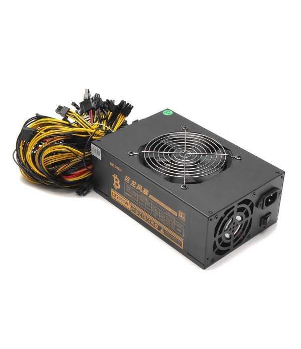 2000W Switching Power Supply for Ethereum S9 S7 L3 Rig Mining 170-240V for Bitcoin Miner