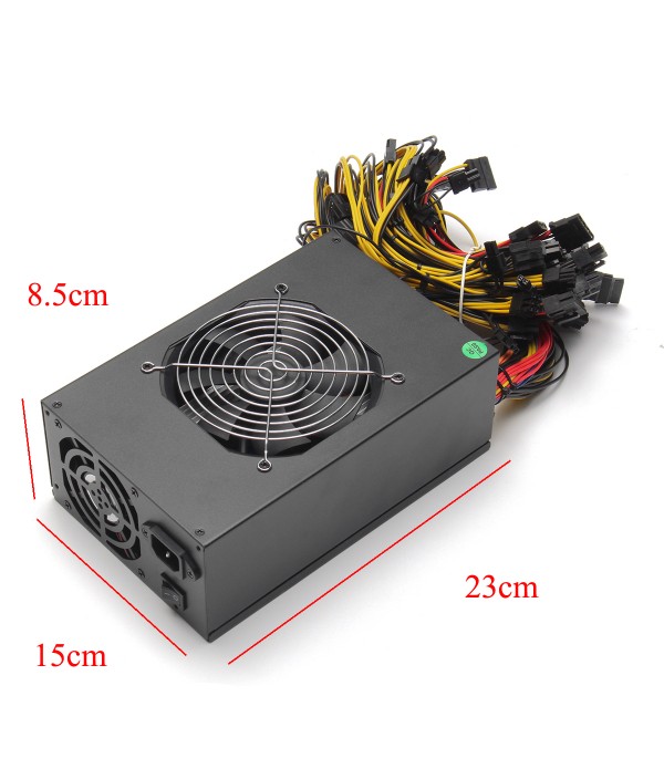 2000W Switching Power Supply for Ethereum S9 S7 L3 Rig Mining 170-240V for Bitcoin Miner